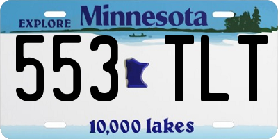 MN license plate 553TLT