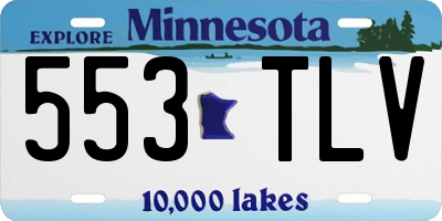 MN license plate 553TLV