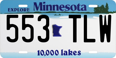 MN license plate 553TLW