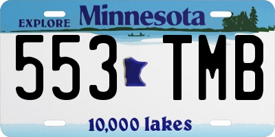 MN license plate 553TMB