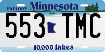 MN license plate 553TMC