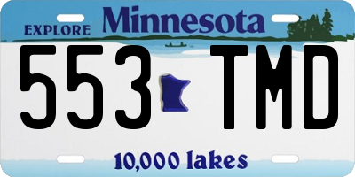 MN license plate 553TMD
