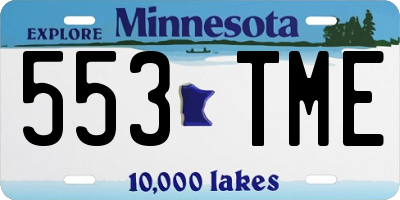 MN license plate 553TME