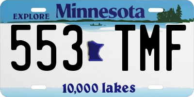 MN license plate 553TMF