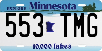 MN license plate 553TMG