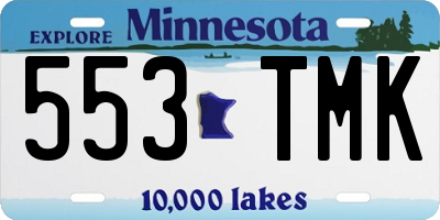 MN license plate 553TMK