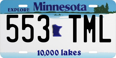 MN license plate 553TML
