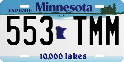 MN license plate 553TMM