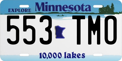 MN license plate 553TMO