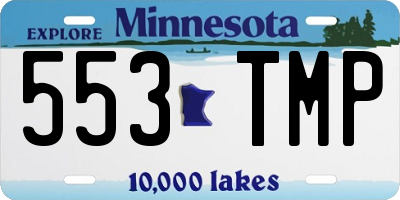 MN license plate 553TMP