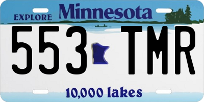 MN license plate 553TMR