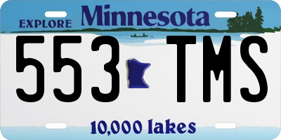 MN license plate 553TMS
