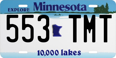MN license plate 553TMT