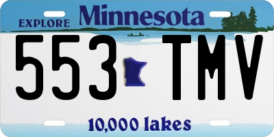MN license plate 553TMV