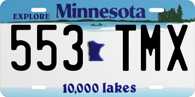 MN license plate 553TMX