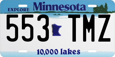 MN license plate 553TMZ