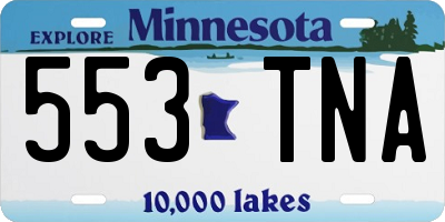MN license plate 553TNA