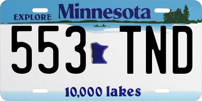 MN license plate 553TND