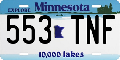 MN license plate 553TNF