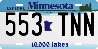 MN license plate 553TNN