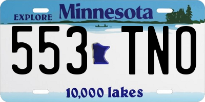 MN license plate 553TNO