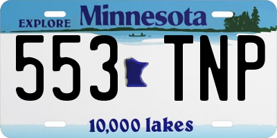 MN license plate 553TNP