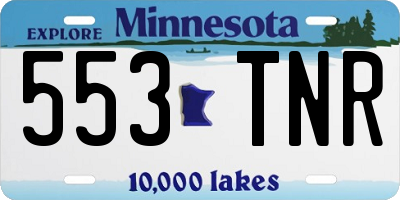 MN license plate 553TNR
