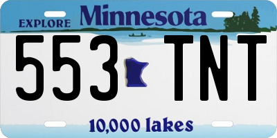 MN license plate 553TNT