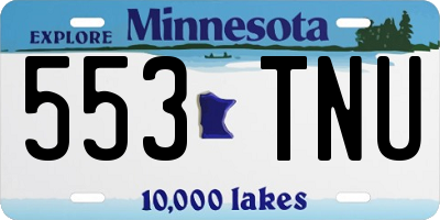 MN license plate 553TNU