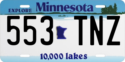 MN license plate 553TNZ