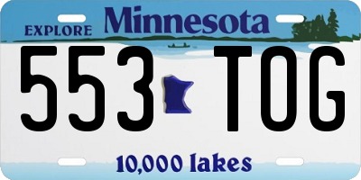 MN license plate 553TOG