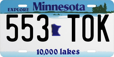 MN license plate 553TOK