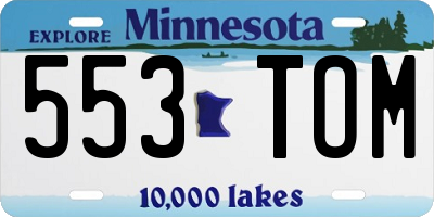 MN license plate 553TOM