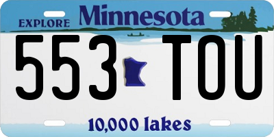 MN license plate 553TOU