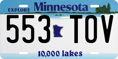 MN license plate 553TOV