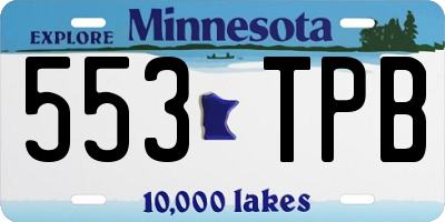 MN license plate 553TPB
