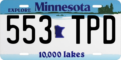MN license plate 553TPD