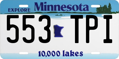 MN license plate 553TPI