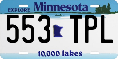 MN license plate 553TPL