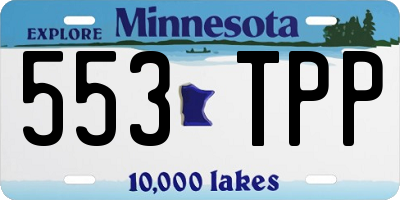 MN license plate 553TPP