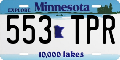 MN license plate 553TPR