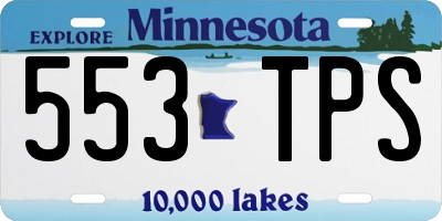 MN license plate 553TPS