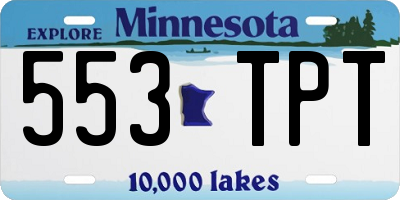 MN license plate 553TPT