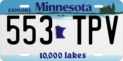 MN license plate 553TPV