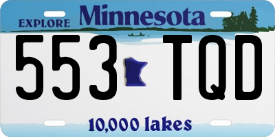 MN license plate 553TQD