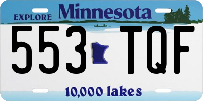 MN license plate 553TQF