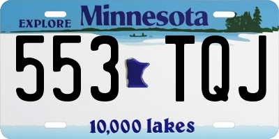 MN license plate 553TQJ
