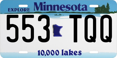 MN license plate 553TQQ