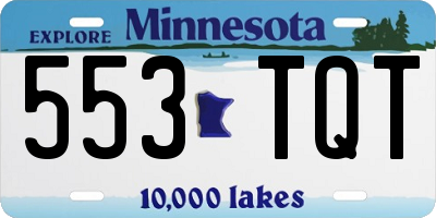 MN license plate 553TQT