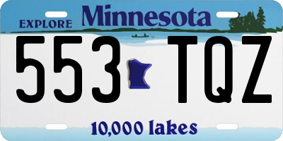 MN license plate 553TQZ